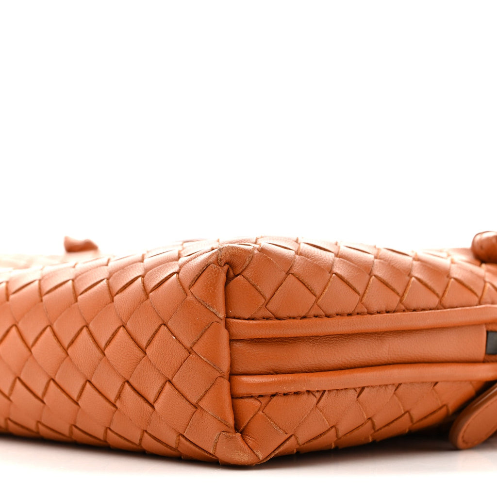 Nappa Intrecciato Nodini Crossbody Messenger Noce