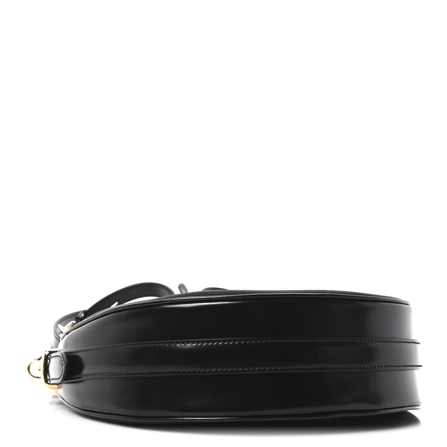 Re-Nylon Spazzolato Small Arque Shoulder Bag Black