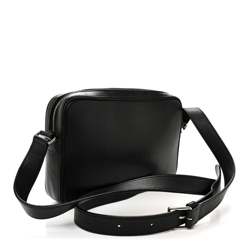 Smooth Calfskin Medium Messenger Bag Black