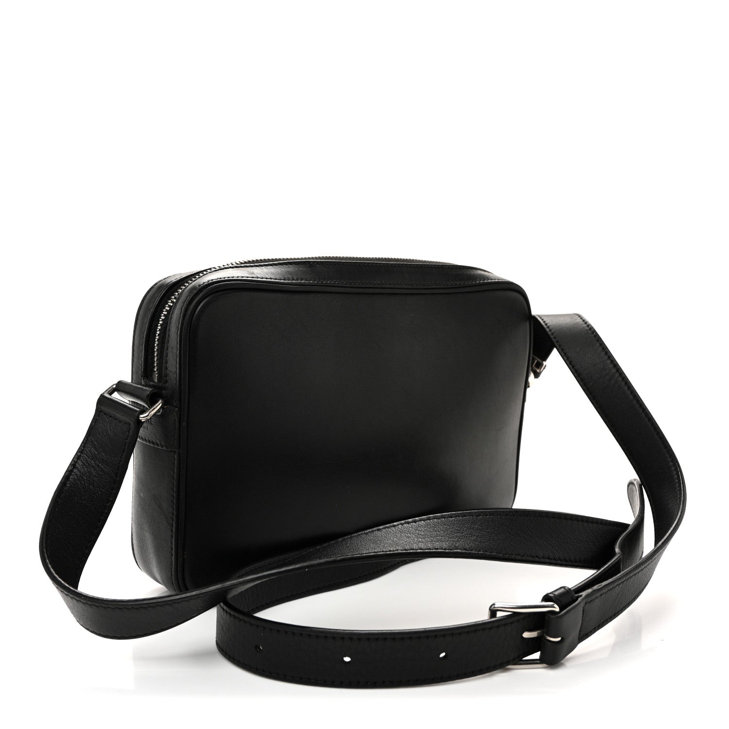 Smooth Calfskin Medium Messenger Bag Black