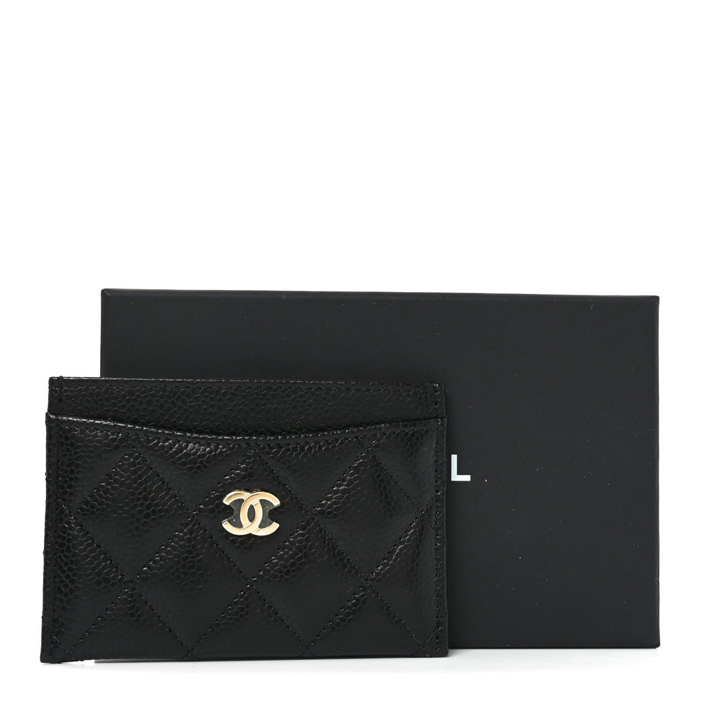 Caviar Quilted  Holder Black