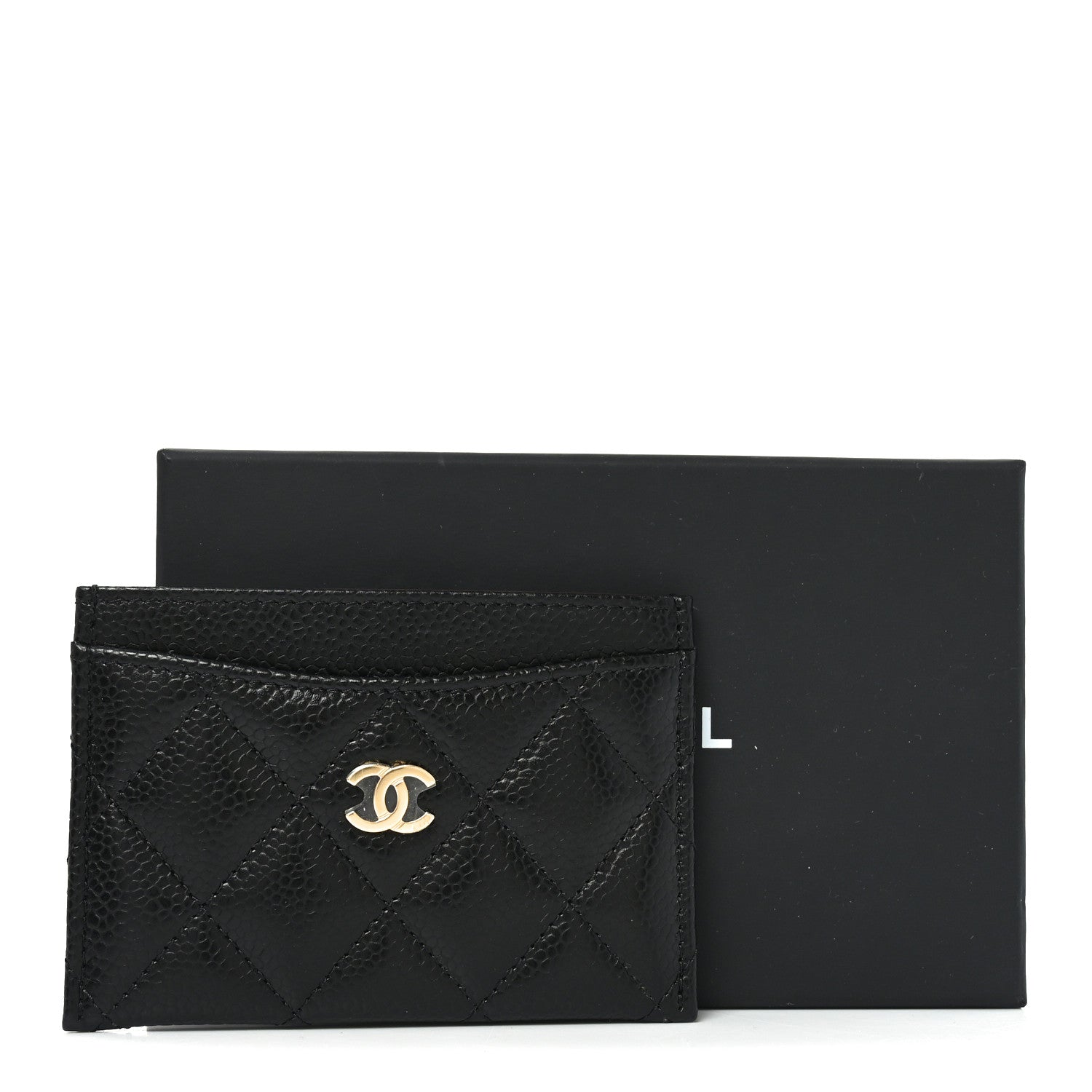 Caviar Quilted  Holder Black