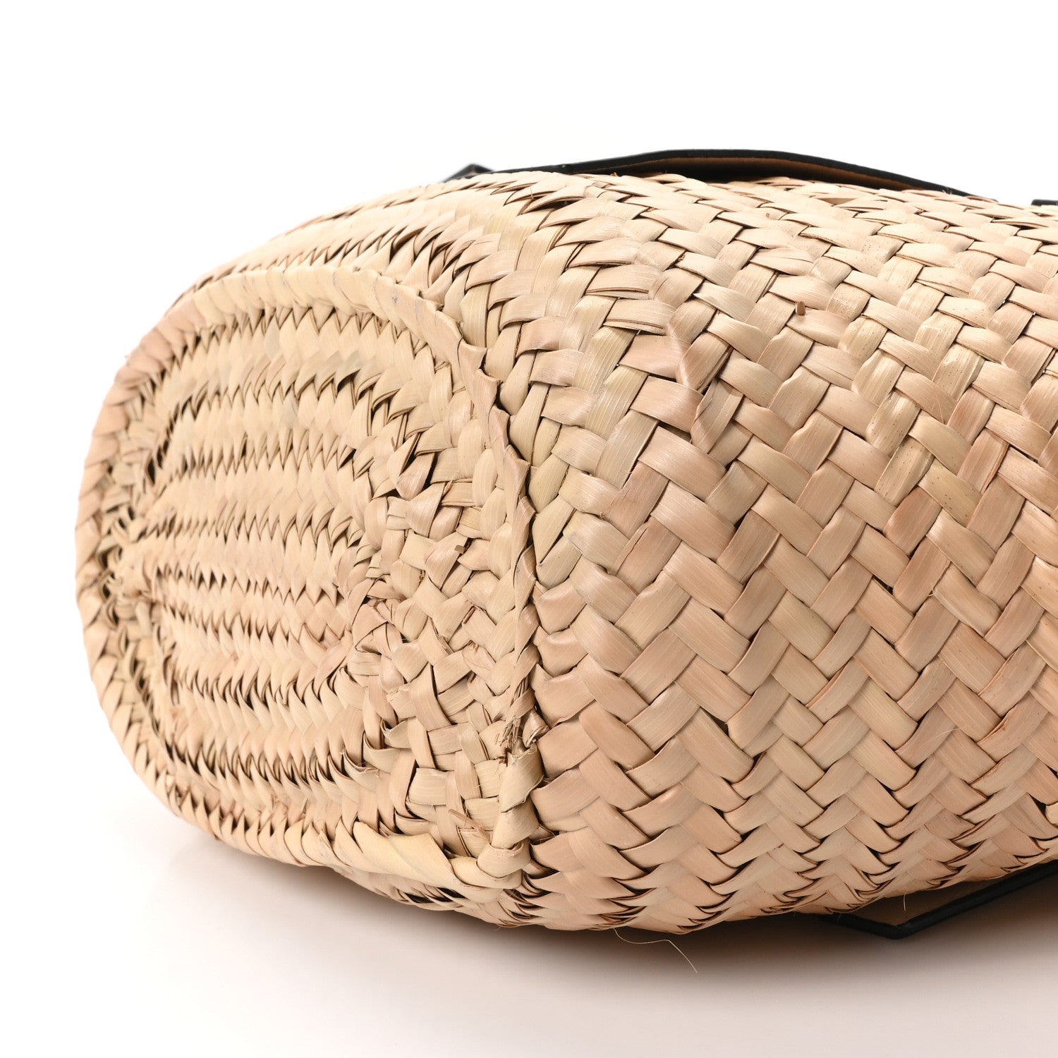 Raffia Basket Tote Bag Natural White