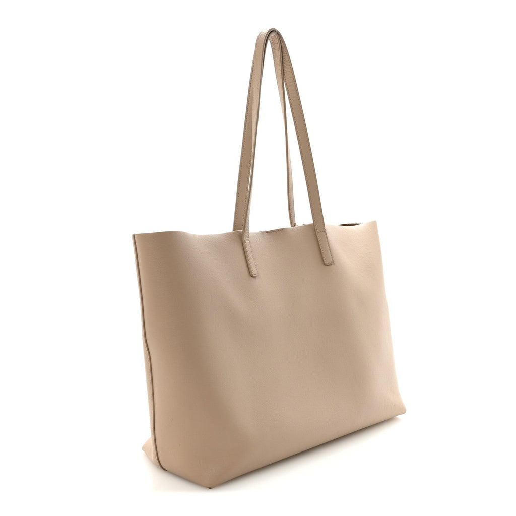 Calfskin Large Shopping Tote Dark Beige