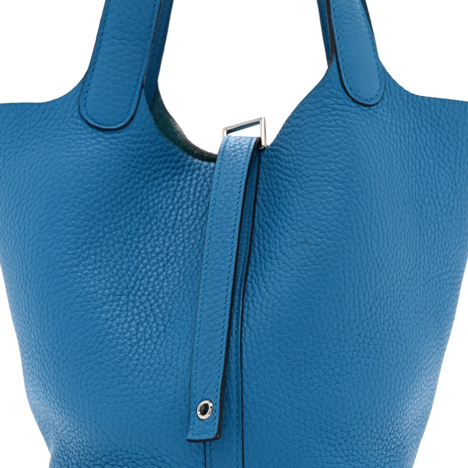 Taurillon Clemence Picotin Lock 18 PM Bleu Frida