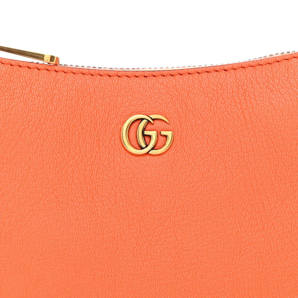 Goatskin Mini Aphrodite Shoulder Bag Orange