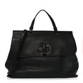 Cellarius Calfskin Large Bamboo Daily Top Handle Bag Black