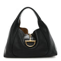 Grained Calfskin Softbit Maxi Shoulder Bag Black