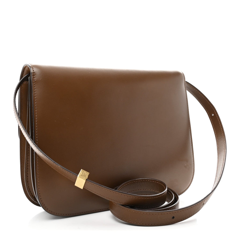 Box Calfskin Medium Classic Box Flap Bag Camel