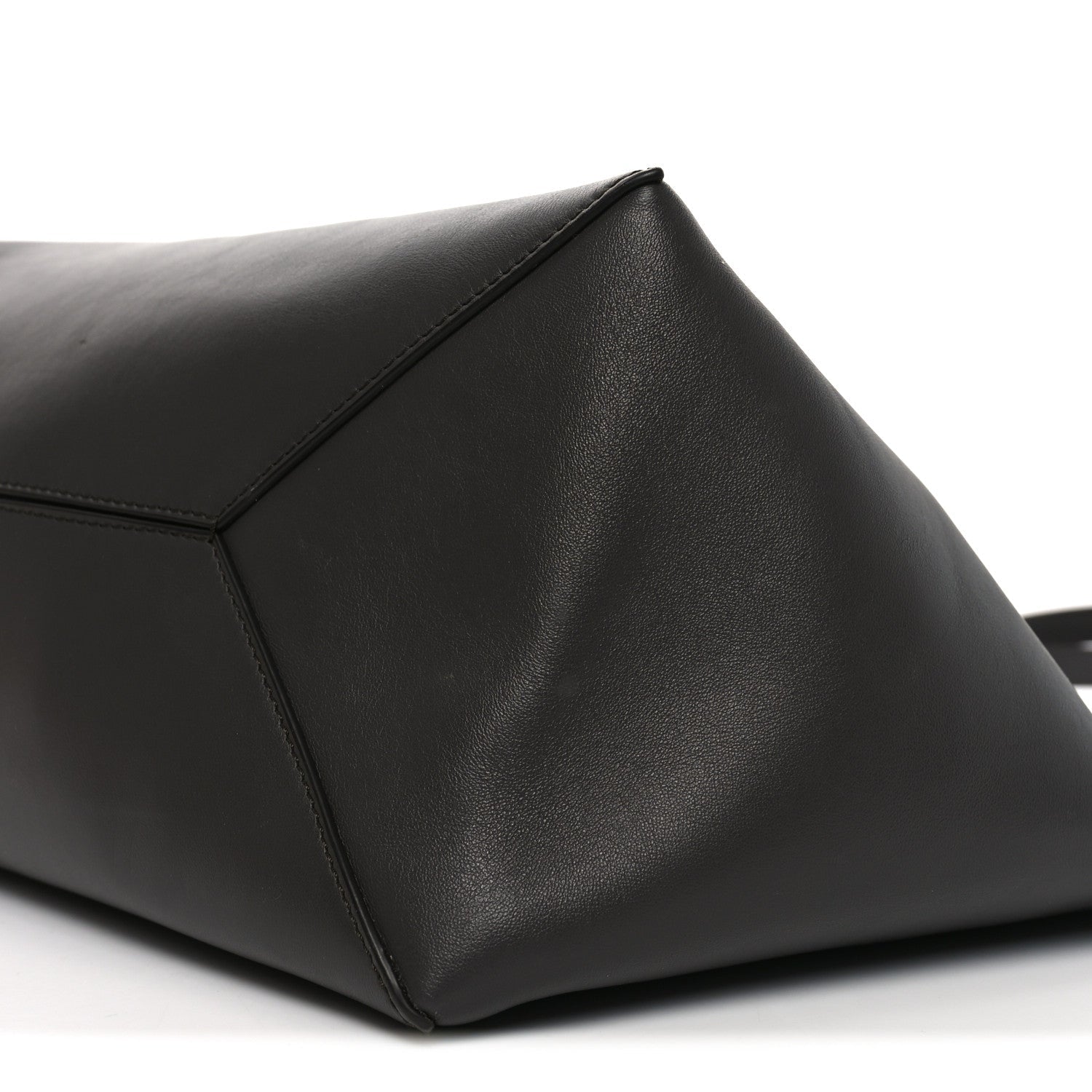 Shiny Calfskin Large Puzzle Fold Tote Dark Grey
