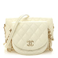 Lambskin Quilted Side Packs White