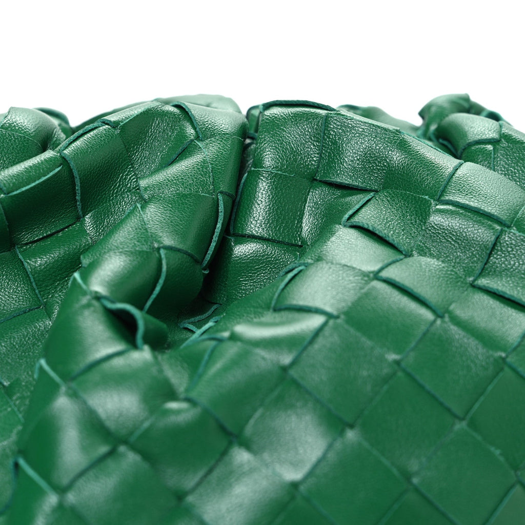 Nappa Maxi Intrecciato The Pouch Oversized Clutch Racing Green