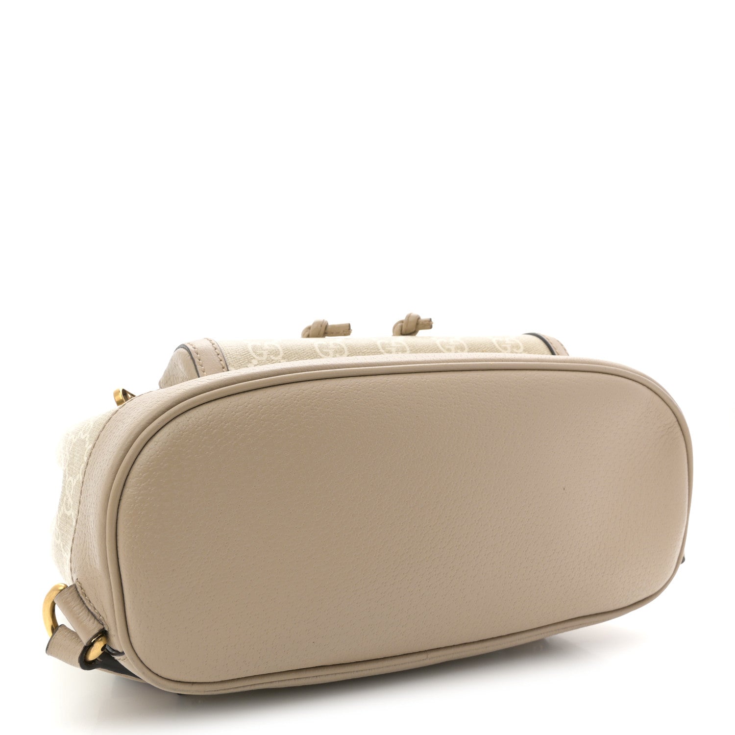 GG Supreme Monogram Azalea Calfskin Retro Interlocking G Buckle Backpack Beige Mystic White
