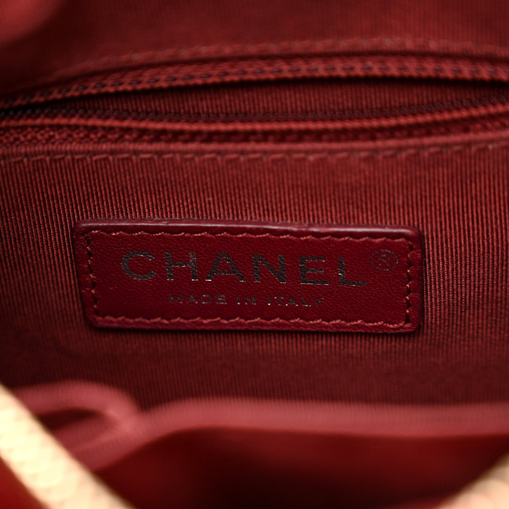 Knit Calfskin Small Gabrielle Hobo Red