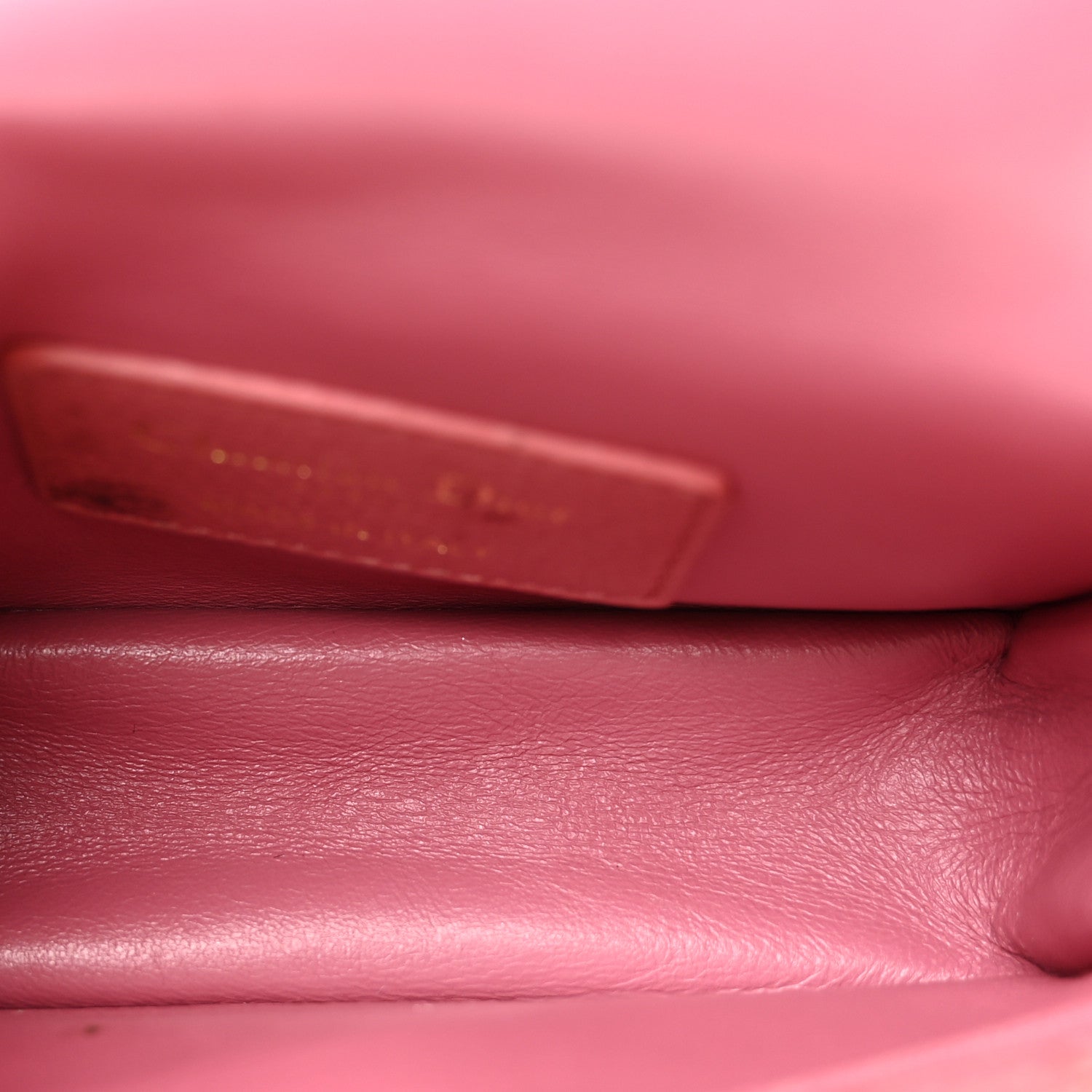 Supple Calfskin Cannage Micro Caro Bag Pink