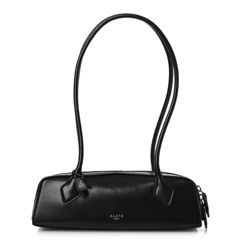 Shiny Goatskin Small Le Teckel Bag Black