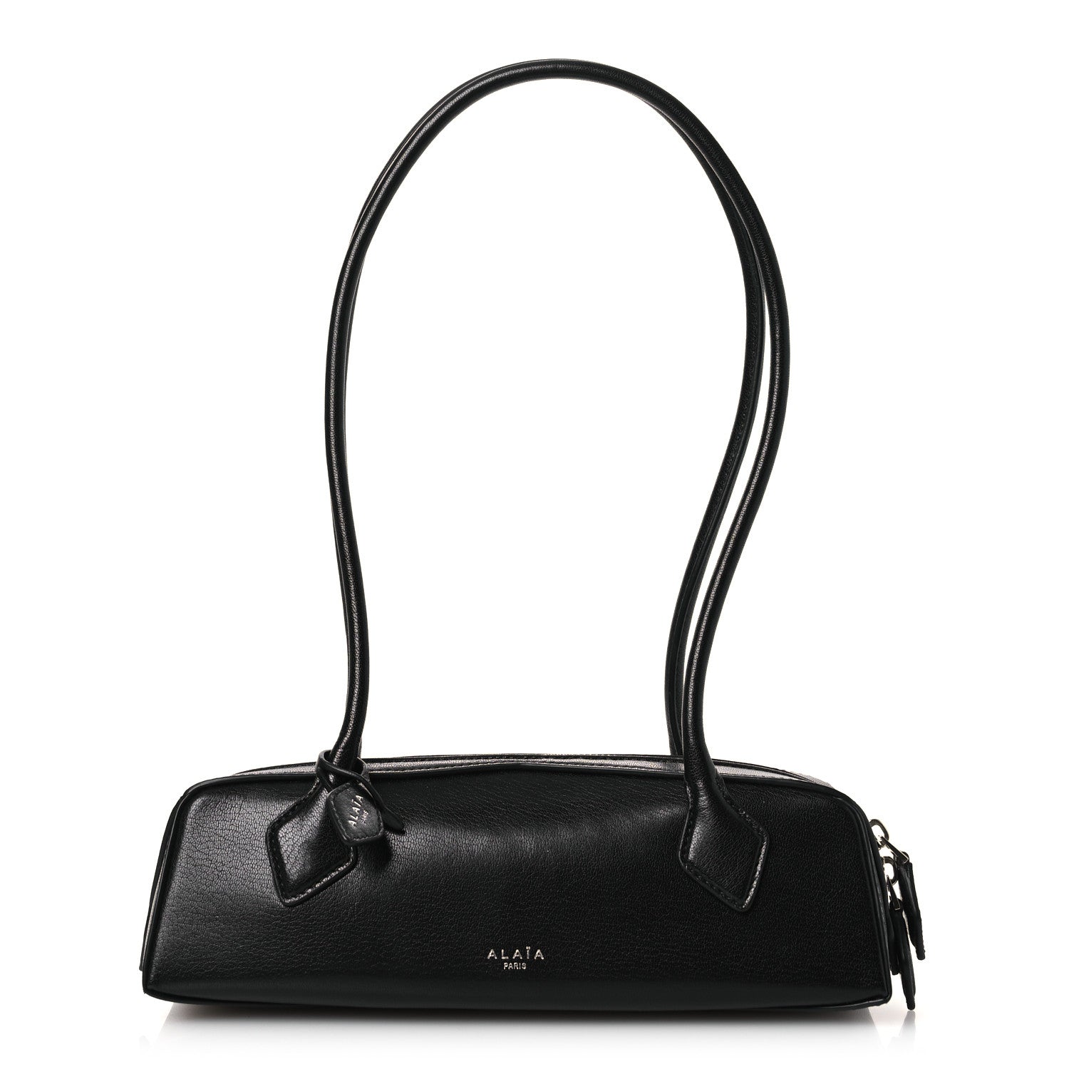 Shiny Goatskin Small Le Teckel Bag Black