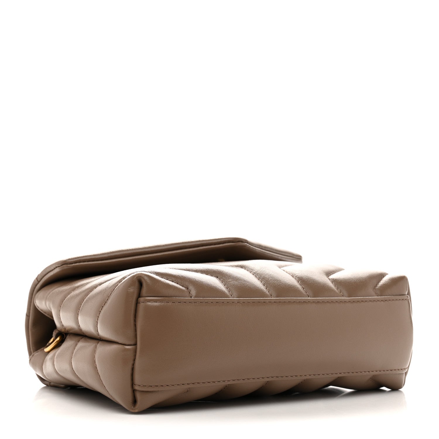 Calfskin Y Quilted Monogram Toy Loulou Crossbody Bag Taupe