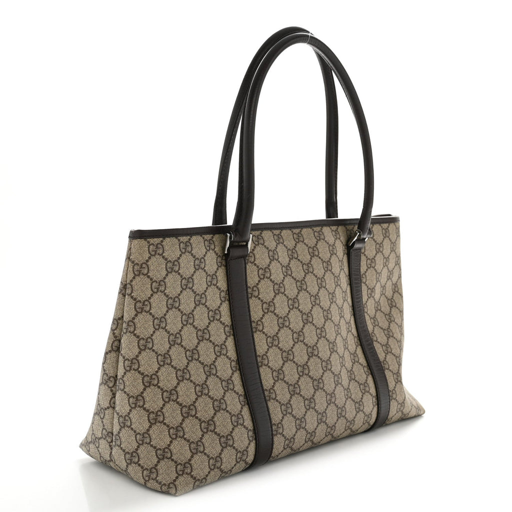 GG Plus Monogram Medium Joy Tote Dark Brown