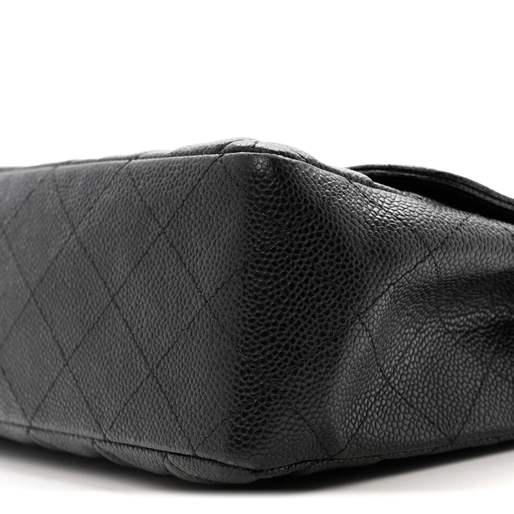 Caviar Quilted Jumbo Single Flap Black