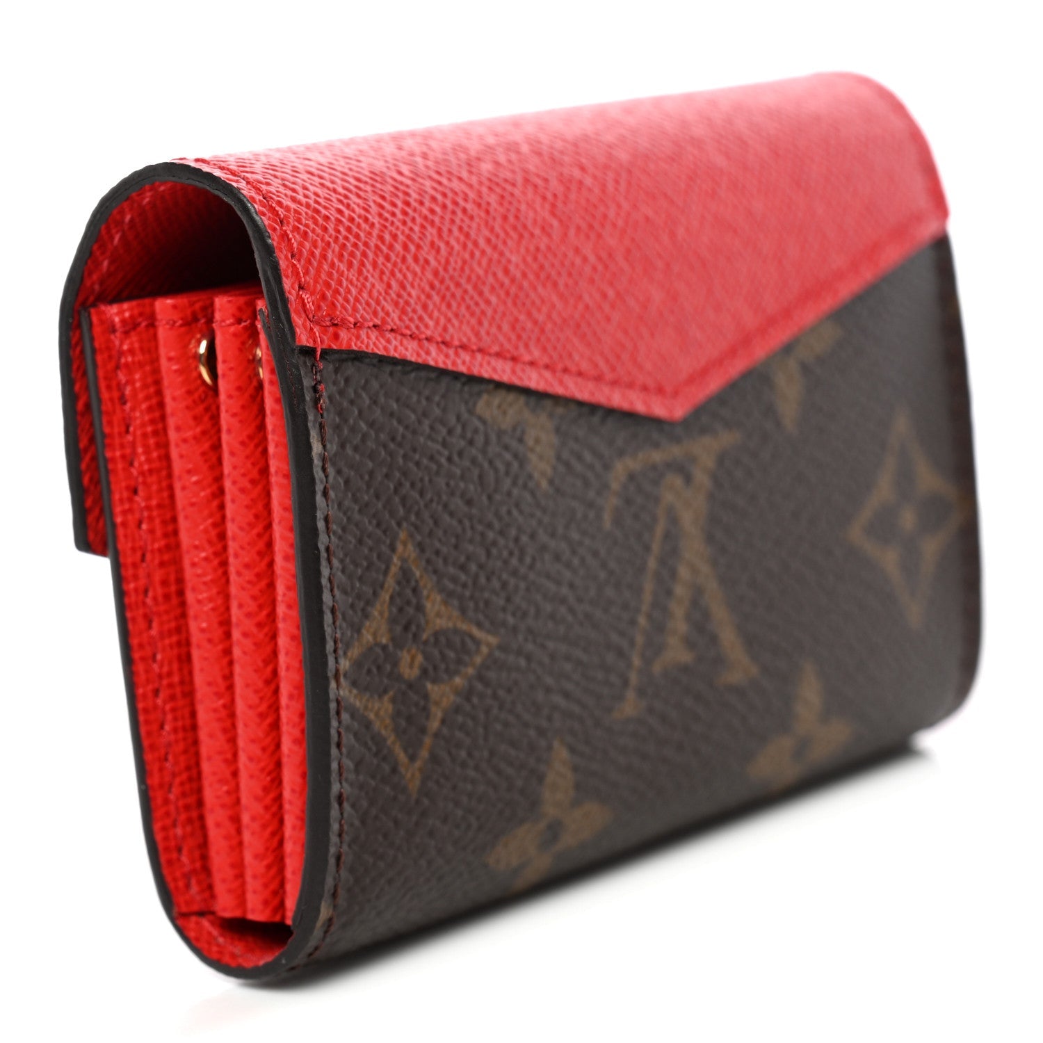Monogram Sarah Multicartes Coquelicot