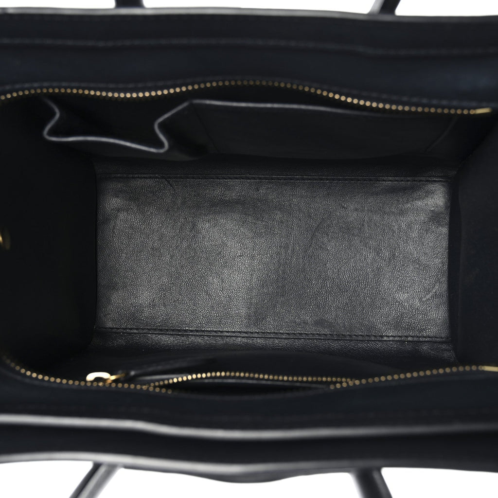 Smooth Calfskin Micro Luggage Navy Blue