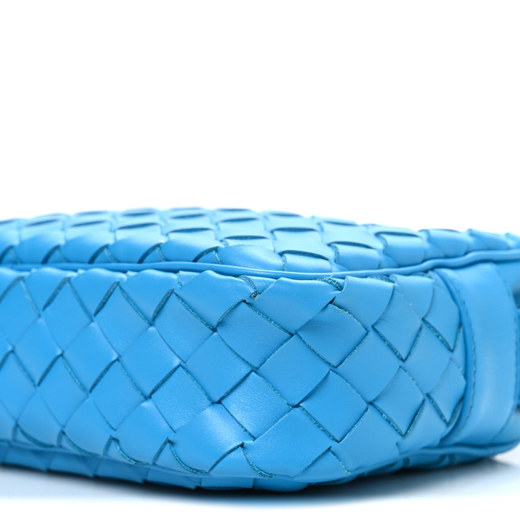 Calfskin Intrecciato Small Camera Bag Pool Blue