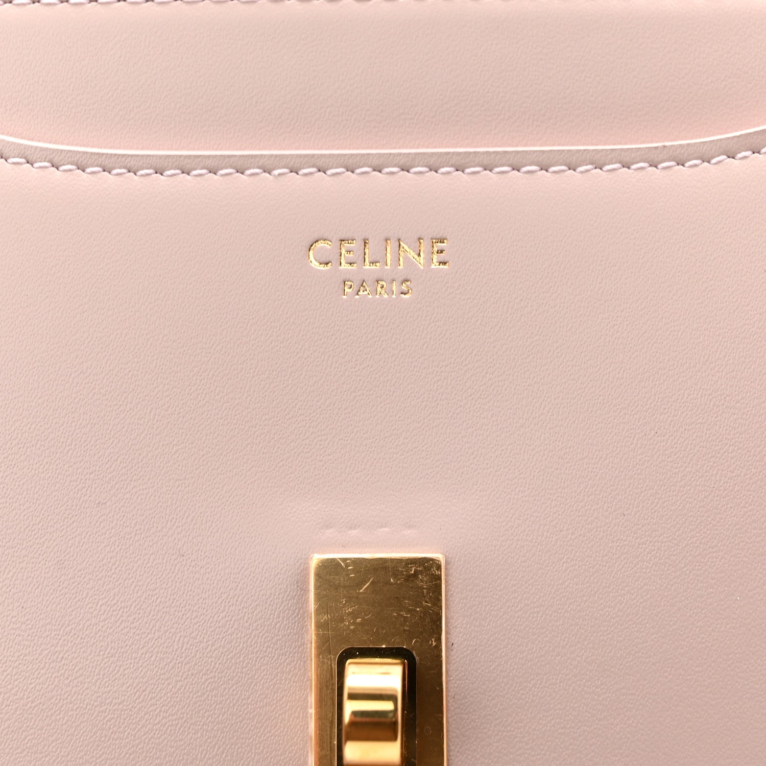 Satinated Calfskin Mini 16 Top Handle Bag Bleached Pink