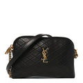 Lambskin Quilted Gaby Zipped Pouch Black