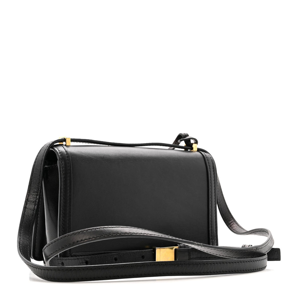 Calfskin Mini Barcelona Shoulder Bag Black