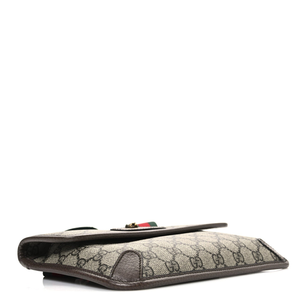 GG Supreme Monogram Neo Vintage Web Belt Bag Brown