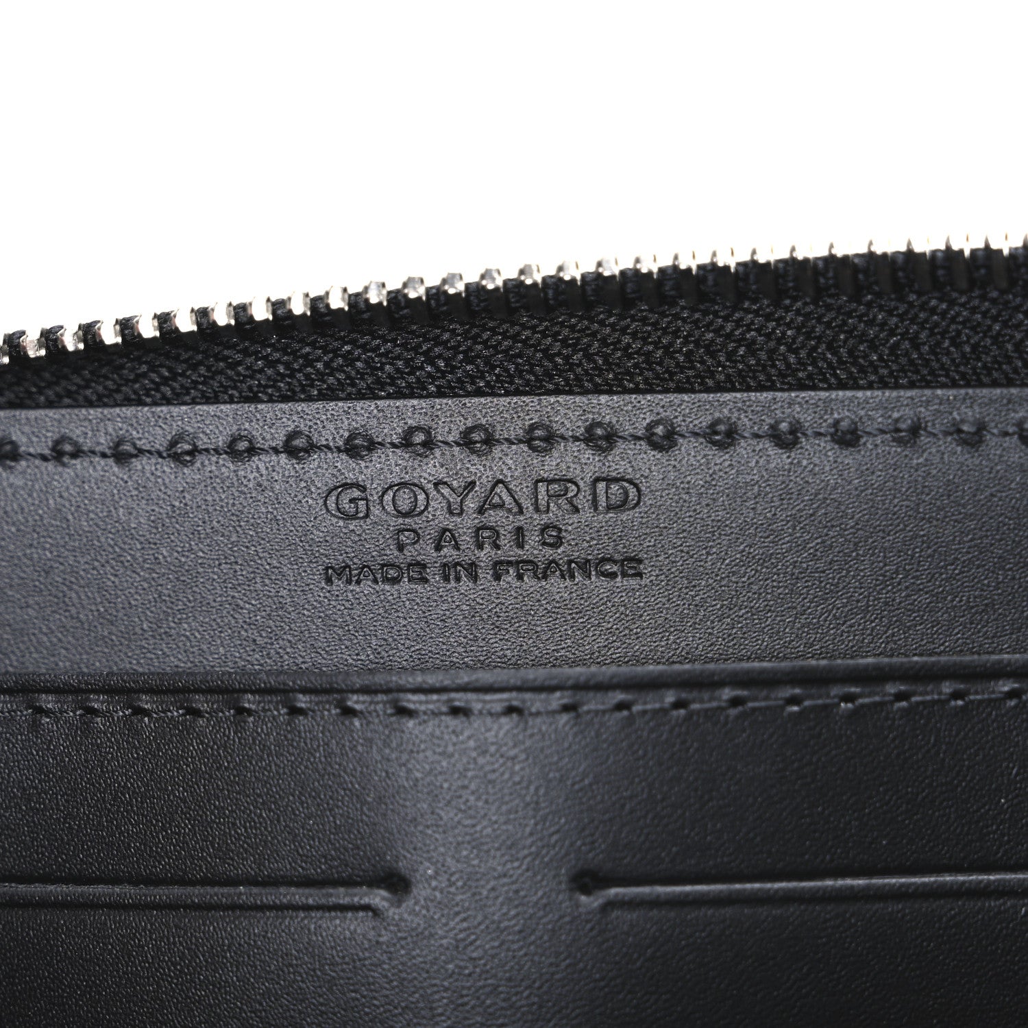 Goyardine Matignon Zip Around GM Wallet Black