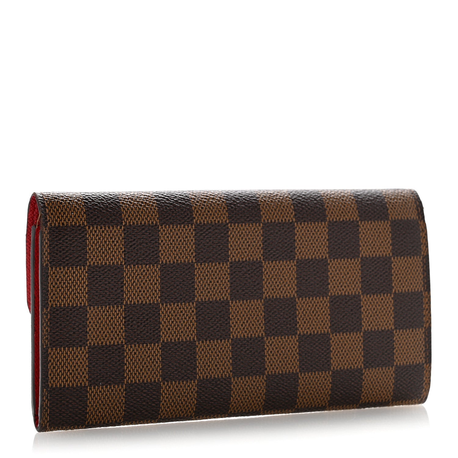 Damier Ebene Emilie Wallet Red