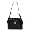 Caviar Quilted Small Chanel 25 Handbag Black