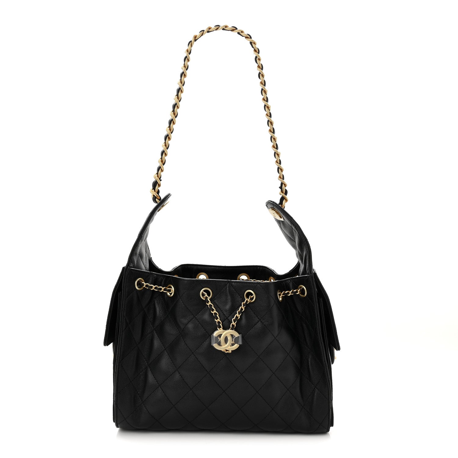 Caviar Quilted Small Chanel 25 Handbag Black