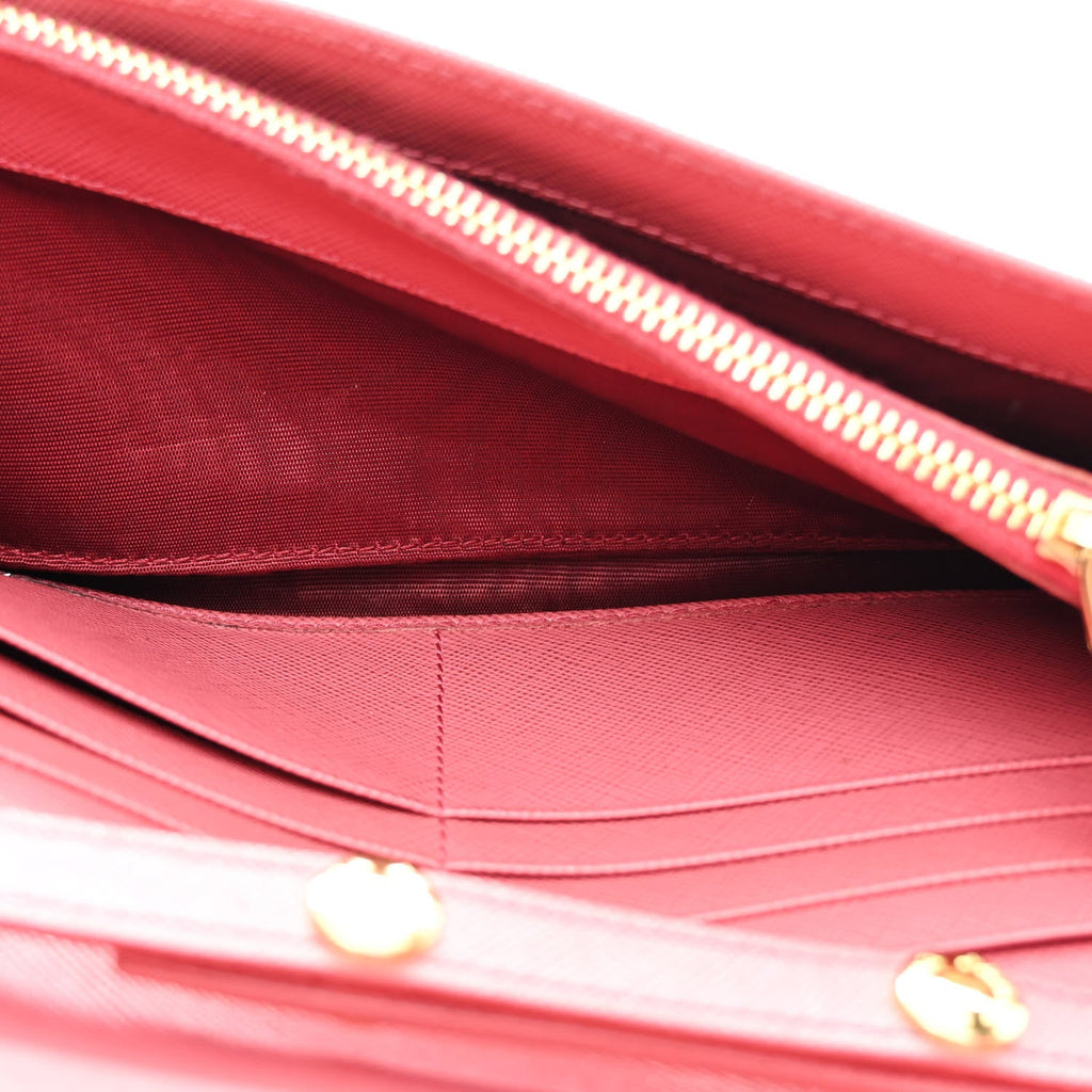 Saffiano Metal Oro Chain Wallet Ibisco