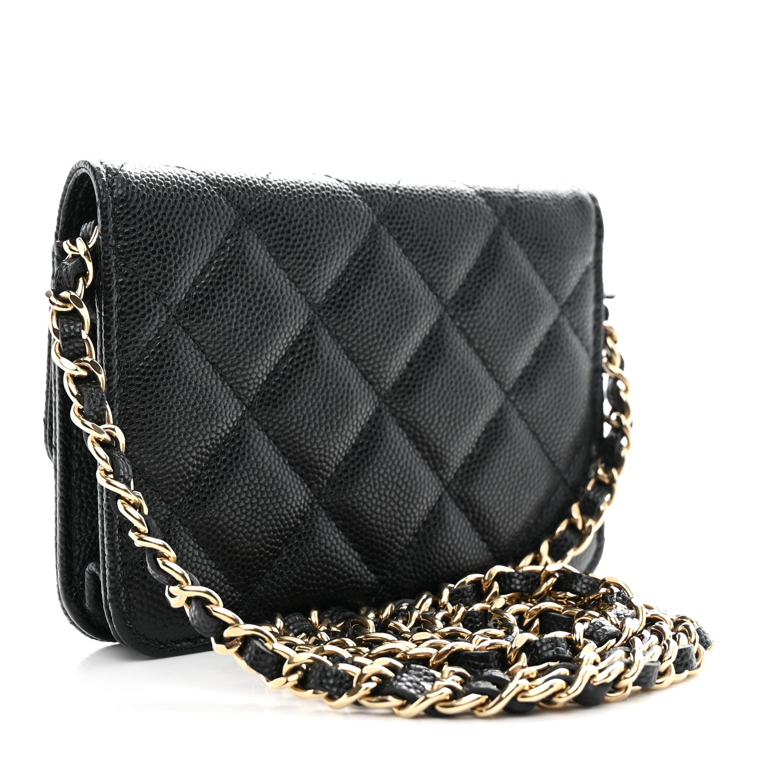 Caviar Quilted Mini Chain Bag Black