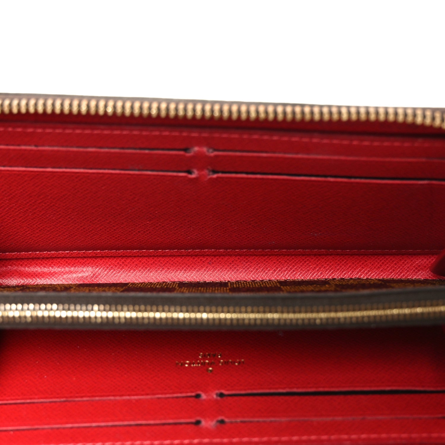 Damier Ebene Clemence Wallet Cherry