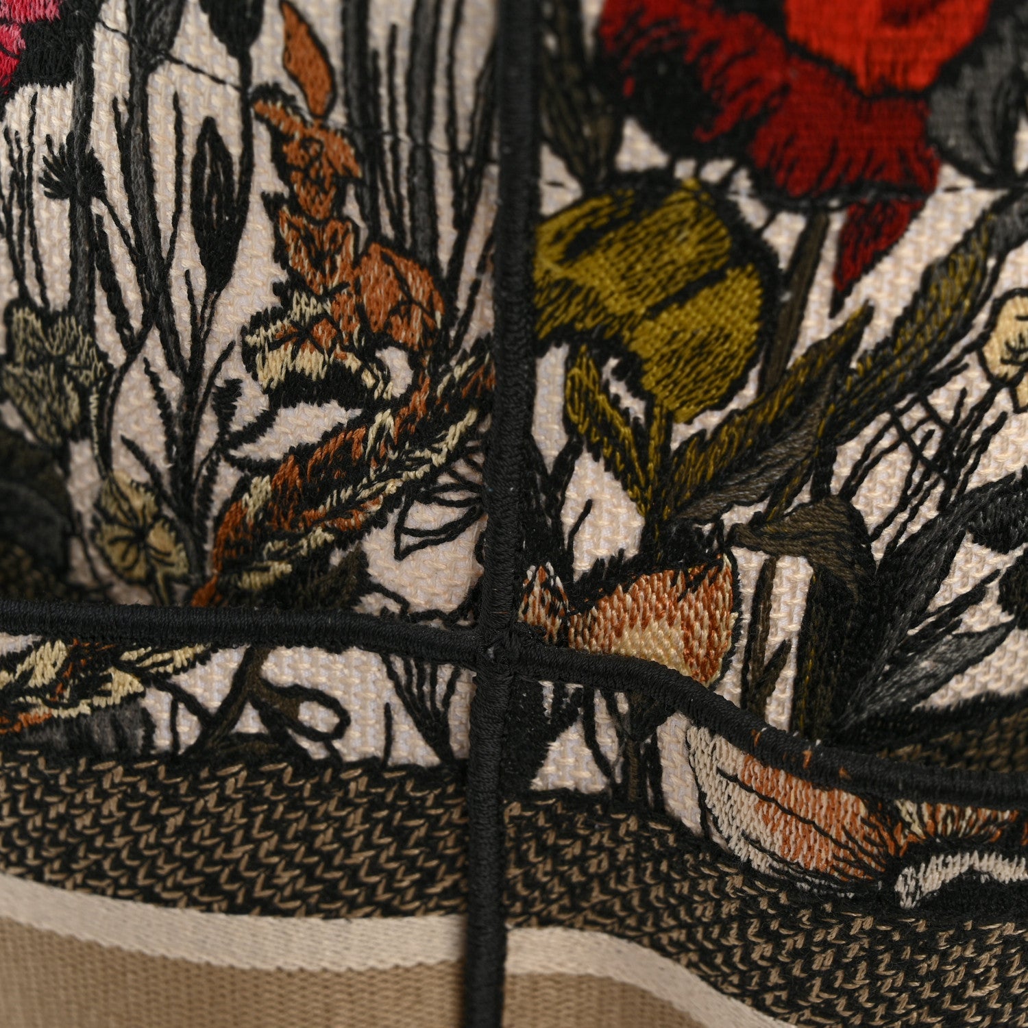 Canvas Embroidered Mille Fleurs Catherine Tote Multicolor