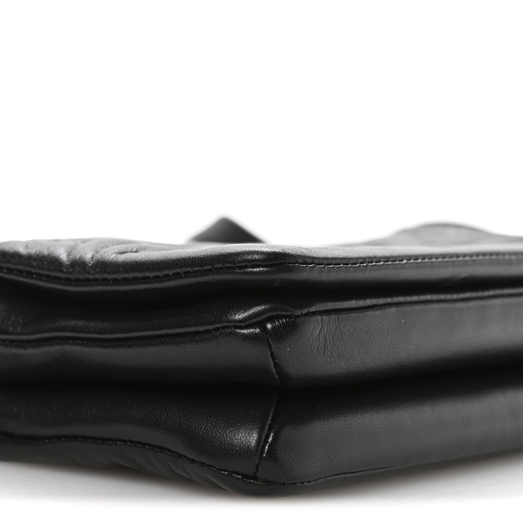 Lambskin Embossed Monogram Pochette Coussin Crossbody Black