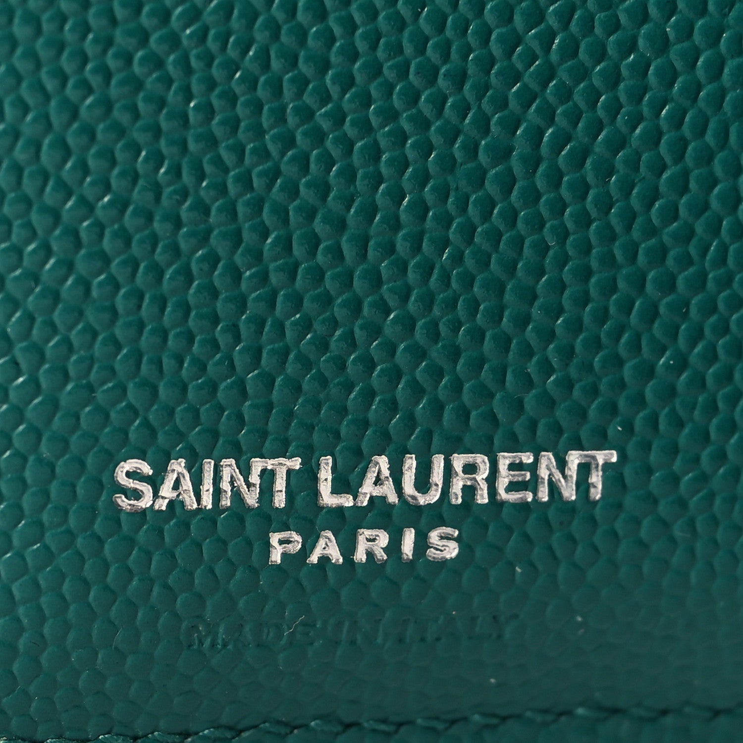 Grain De Poudre Matelasse Chevron Monogram Zipped  Case Malachite Green