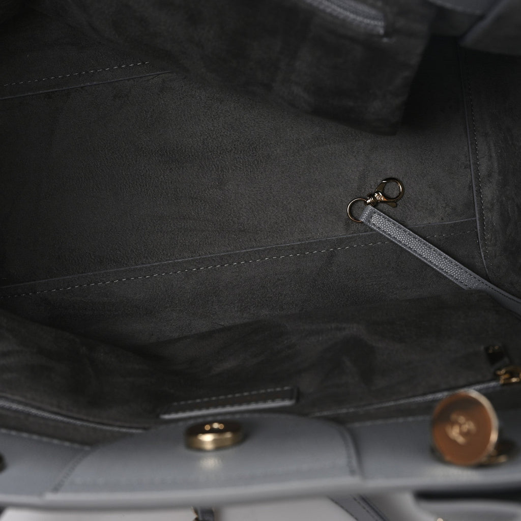 Caviar Studded Small Deauville Tote Grey