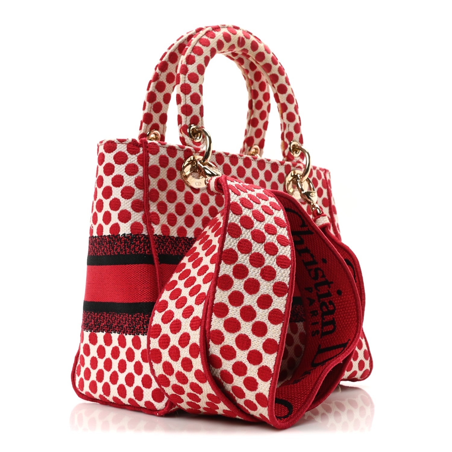 Canvas Medium DiorAmour Dots Lady D-Lite Red