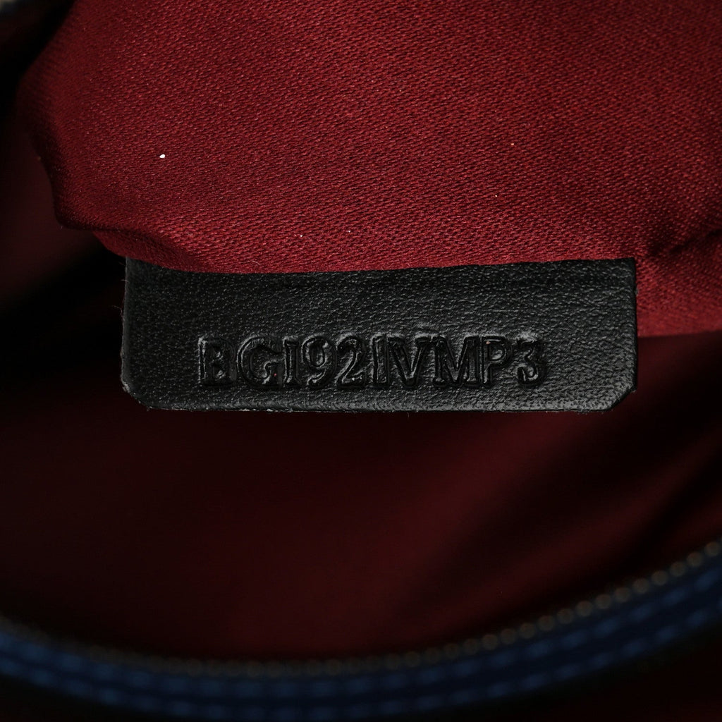 Calfskin Colorblock Mime Single Handle Bag Ruby Marine