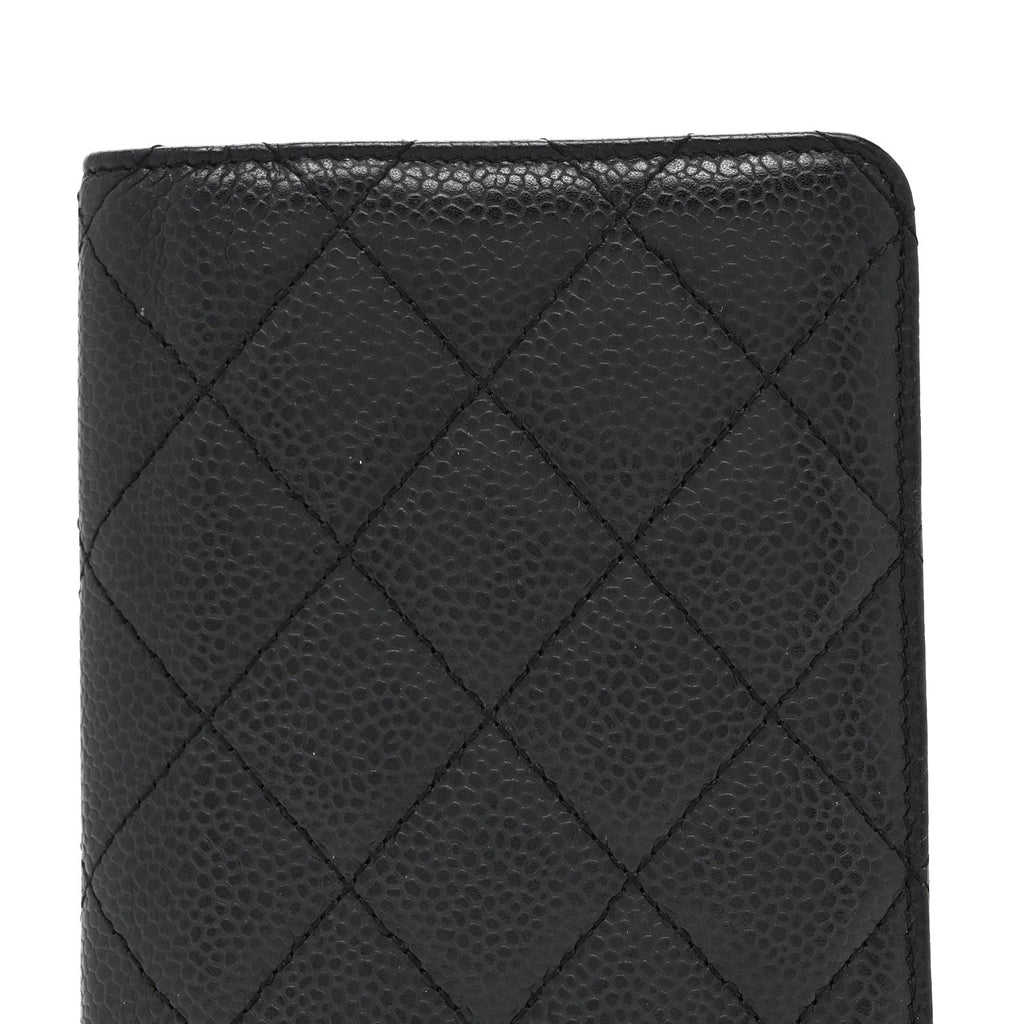 Caviar Quilted Agenda Cover Black
