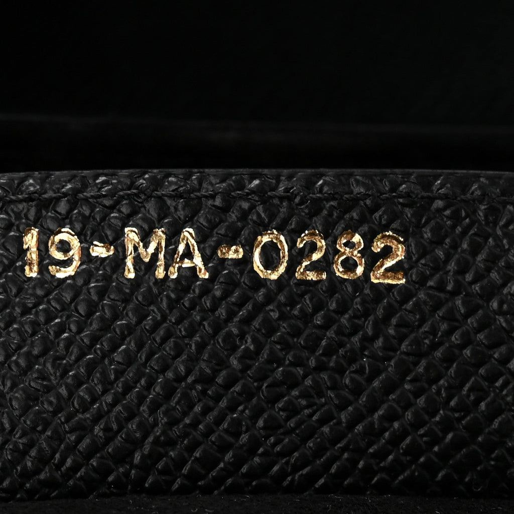 Grained Calfskin Saddle Bag With Strap Black