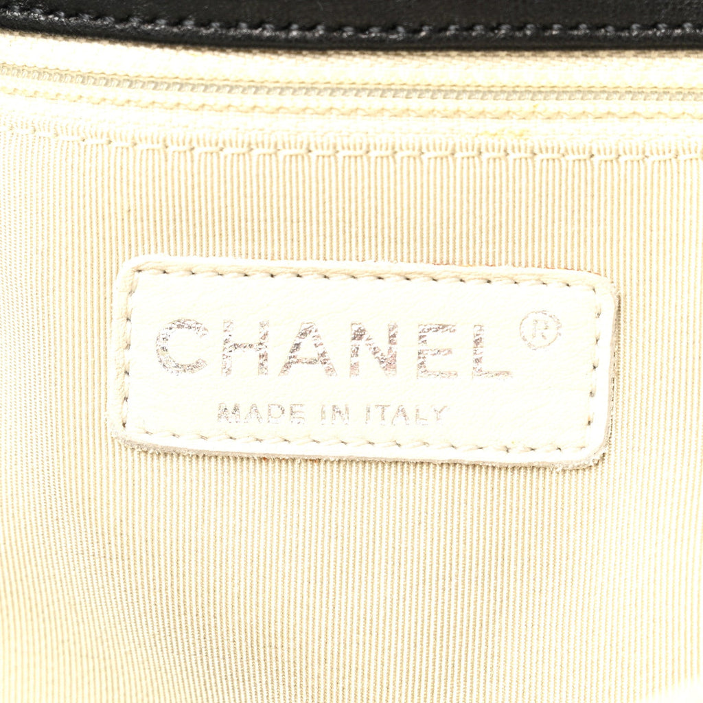 Washed Lambskin Quilted Maxi Chain Around Flap Black