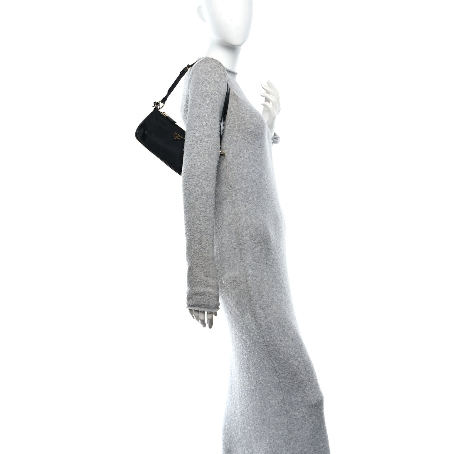 Re-Nylon Spazzolato Re-Edition 2002 Shoulder Bag Black