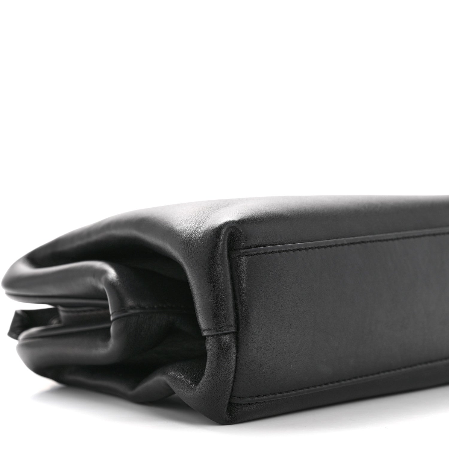 Calfskin Small The Point Triangle Bag Black