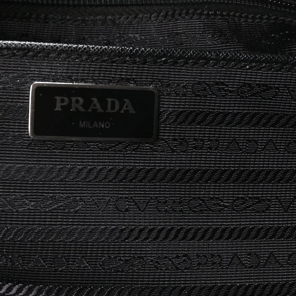 Nylon Vela East West Shopper Tote Black